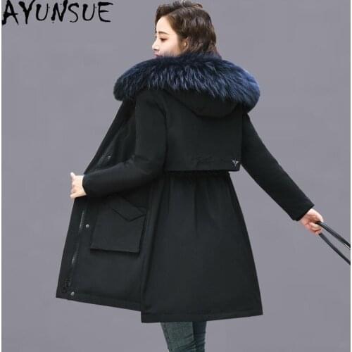 AYUNSUE Womens Jacket Warm Parka Jackets for Women Winter Jacket Women Coat Fashion Parka Long Hooded 2020 Ropa De Mujer