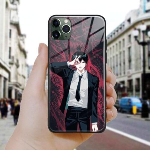 Chainsaw Man aki hayakawa Soft Silicone Glass Phone Case Cover Shell For iPhone SE 6 6s 7 8 Plus X XR XS 11 12 Mini Pro Max