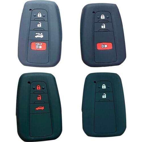 Key Cover For Toyota Camry Prado CHR Prius Corolla RAV 4 Silica Gel Key Cover Case Set For Toyota Camry Prius CHR Corolla RAV4