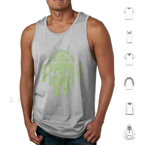 The Droid Hacker Custom Rom Superuser tank tops vest 100% Cotton Android Sheeple Android Fan Android Funny Superuser Unlock
