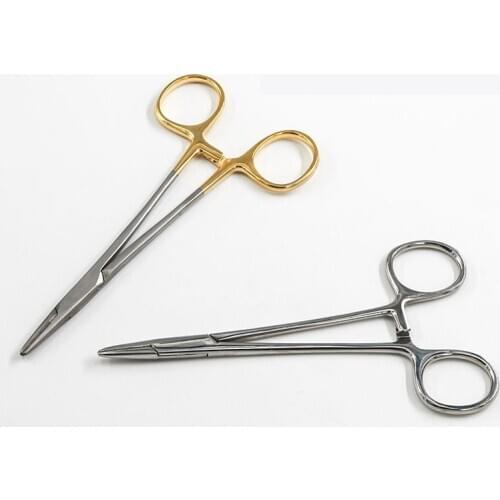 Double eyelid embedding needle holder 14cm16cm plastic surgery tool needle holder with gold handle insert needle holder