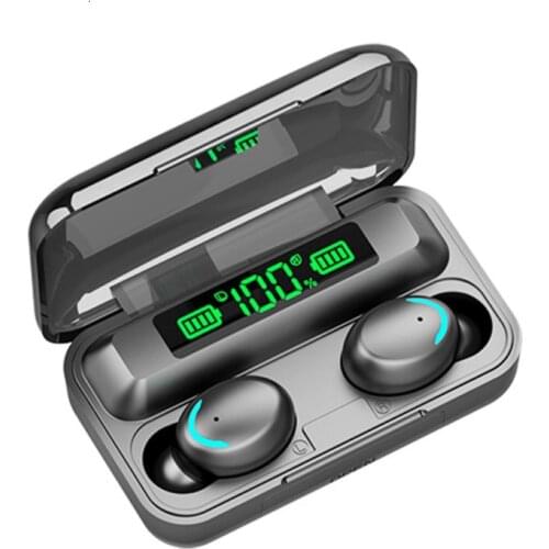 F9-5C TWS Bluetooth 5.0 Wireless Earphones Rechargeable Ear Buds Noise Reduction Large Battery Capacity With Mic head phone