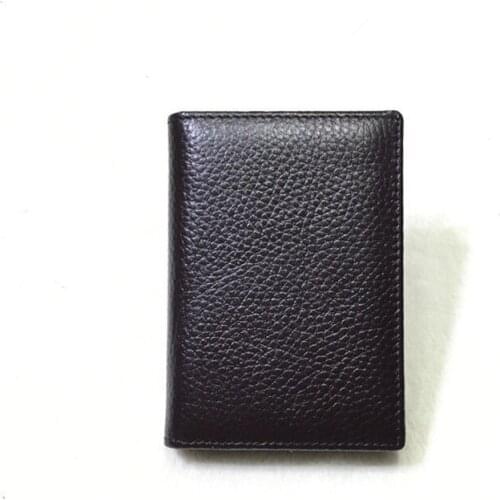 Aaby 100% Genuine Leather Bank Card Holder Concise Styel Wallet Travel Passport Cover Unisex Business Card Holder Money Bag Gift