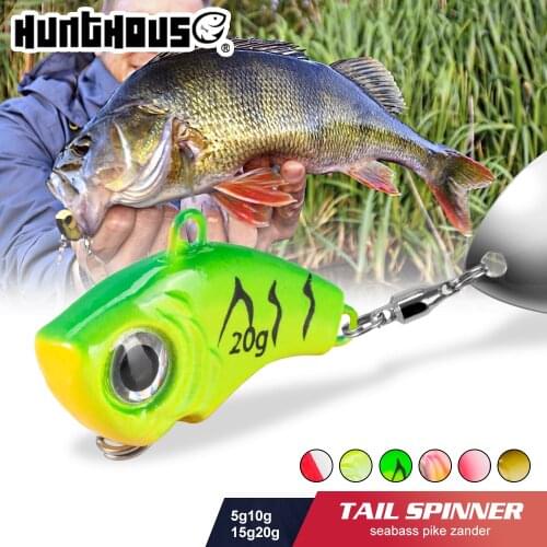 Hunthouse fishing vib sinking Winter vibration lure 5g/10g/15g/20g Spinner Metal Jig bait casting crankbait Freshwater Trout