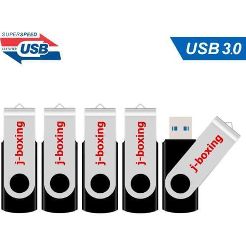 J-boxing 5PCS 64GB USB 3.0 Pendrive Metal Folding USB Flash Drives 16GB 32GB 3.0 Memory Storage for Desktop Laptop usb3.0 Device