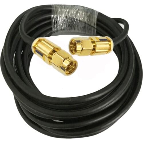 RG58 Coaxial Cable SMA Male to SMA Male Clamp Connector 50-3 RF Coax Cable 50ohm 1/3/5/10/15/20/30m