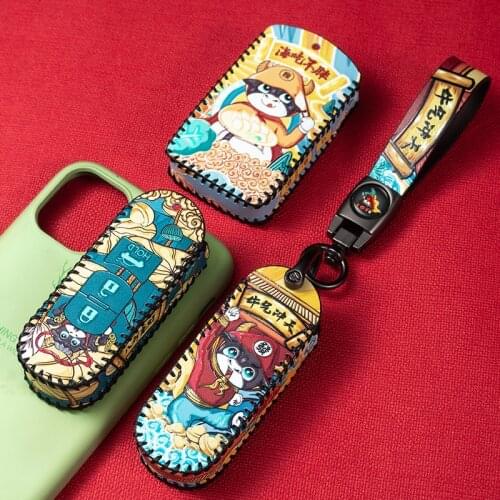 Leather Car Key Case Remote Cover for Mazda CX5 2 3 5 6 Axela 2 RX8 CX3 CX7 CX9 CX30 Demio MX5