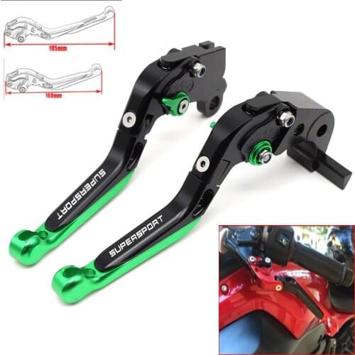 Motorcycle CNC Adjustable Foldable brake Clutch Levers for Ducati SUPERSPORT/S 2017 with Logo (SUPERSPORT)