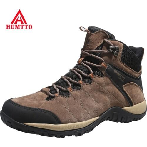 HUMTTO Brand New Big Size Profession Hiking Shoes for Men Winter Outdoor Climbing Camping Trekking Shoes Mens Leather Male Boots