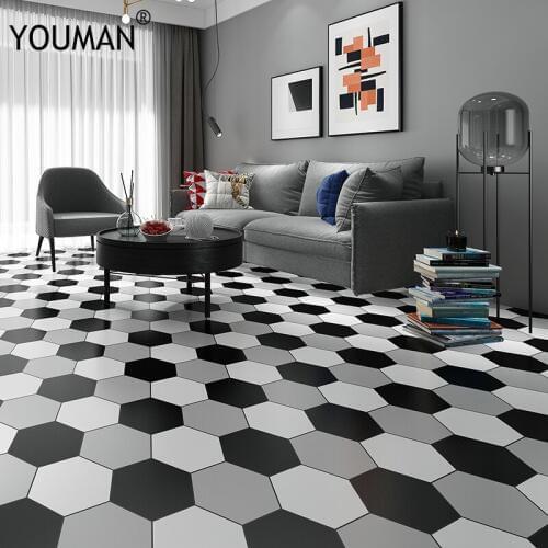 Bathroom wall stickers PVC 3d geometric wallpaper kitchen waterproof tile stickers plastic vinyl self adhesive wall papers decor