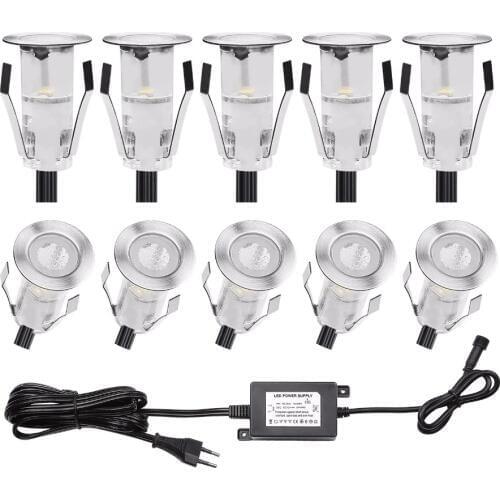 Stainless Steel Waterproof Balcony Mall Inground Led Light Outdoor Floor Decking Patio Lamp 10pcs/set B111-10 decoracion jardin