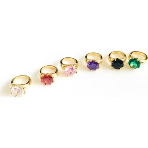 Wholesale 2 pcs/lot gold color plated cz stone cubic zirconia charms flower golden jewelry making DIY for women