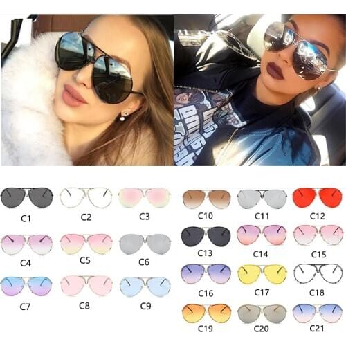 Vendor Wholesale Fashion Sunglasses Women 2020 Luxury Brand Pilot Men Sun Glasses Big Black Tourist beach Eyewear UV400