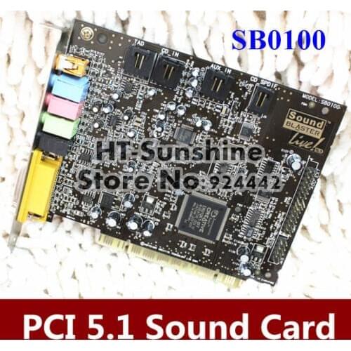 Original Sound Blaster Live! 5.1 SB0100 PCI Sound Card For CREATIVE- Tested working well