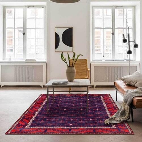 Persian Vintage Carpets For Living Room Bedroom Area Rugs Bohemia Parlor Absorbent Carpet Ethnic Non-Slip Home Morocco Retro Mat
