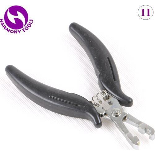 Free Shipping HARMONY 1 Pieces Black Hair Pliers Clamp with 6MM Square Tip for Making Flat Tip Hair Extensions Style 11