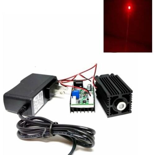 33x50mm Focusable 200mw 650nm Red Dot Laser Diode Module w TTL Fan 12V Adapter