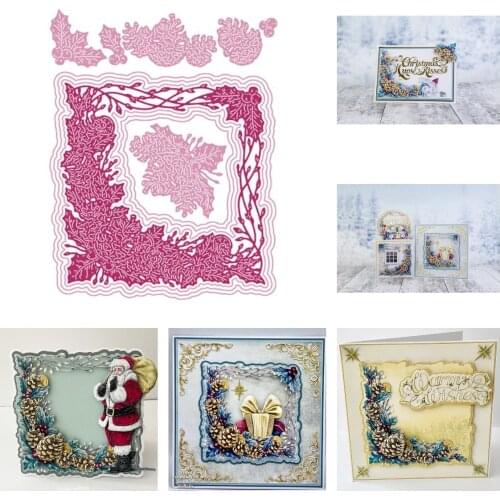 Christmas theme pine fruit Metal Cutting Dies for DIY Scrapbooking Crafts Dies Cut Stencils Maker Photo Album Template Handmade