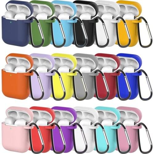 Silicone Case For Apple Airpods 1/2 Cover Protective Earphone Case Headphones Cases Protective For Apple Airpods 2/1 Cover