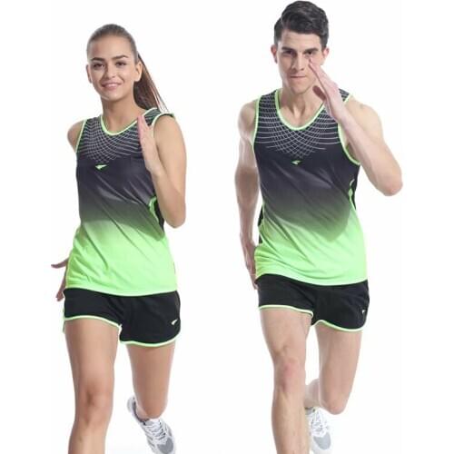 Track and field sportswear Running suit Shorts and Vest Running Sets Marathon Clothes couple fitness training suit homme