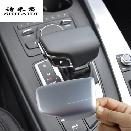 Car Styling For Audi A4 B9 A5 Q7 Q5 Gear shift Handle Head Frame Covers Interior Accessories decoration Buttons Stickers trim