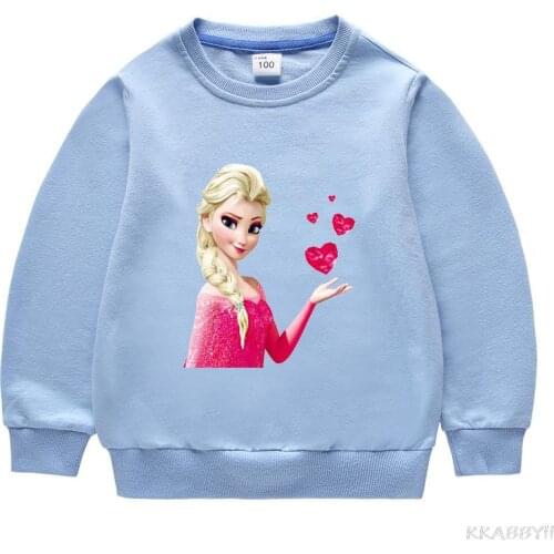 Disney Frozen Boys Sweatshirts Spring Autumn 100% Cotton Pullover Childrens Clothes Girl Sweater Kids Tops Clothing