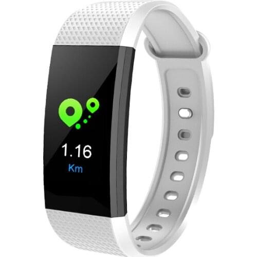 Newest IPS Screen IP68 swim white color Smart Band Wristband Silicone Pedometer heart rate healthy bracelet gift to woman female