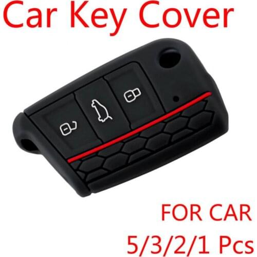 Universal Full Cover New Soft TPU Car Key Case Shell For VVolkswagen VW Golf 7 MK7 Skoda Octavia A7 Car Accessories