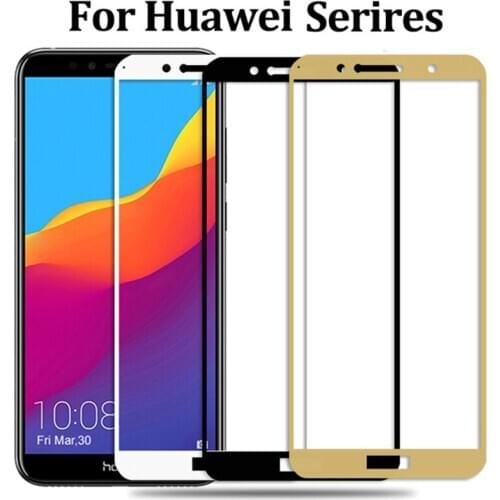 Full Cover Tempered Glass for Huawei Honor 7C Pro 7C 5.7inch AUM-L4 7S Y6 Prime 2018 Screen Protector Film Honor 7A AUM-L29 7X