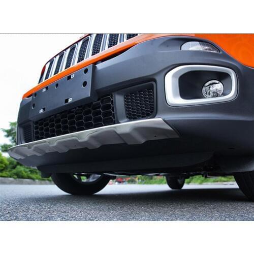 Stainless steel Front + Rear Bumper Protector Guard Skid Plate Fit For Jeep Renegade 2015 2016 2017 2018