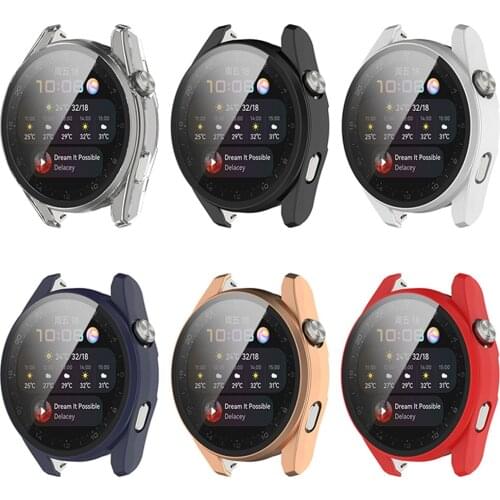 Sport Watch Protective Cover Harden Tempered Film Case with Shell For Huawei Watch 3 Pro Smart Watch