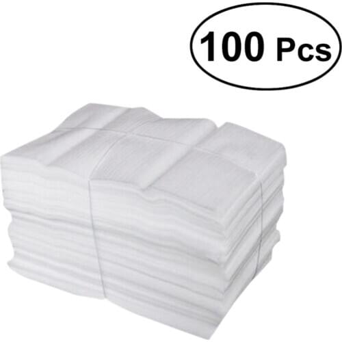 100 Pcs Foam Wraps EPE Coated Pearl Cotton Shockproof Shatterproof Foam Wrap Sheets for Packing Shipping -25X30CM