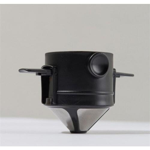 Portable 2Pcs Practical Double-layer Coffee Dripper Strainer Lightweight Coffee Dripper Food Grade for Household