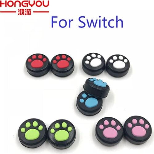 200Pc For Nintendo Switch NX NS Joy-Con Game Controller Increase high Cat Paw Anti-slip Silicone Thumb Stick Grip Cap