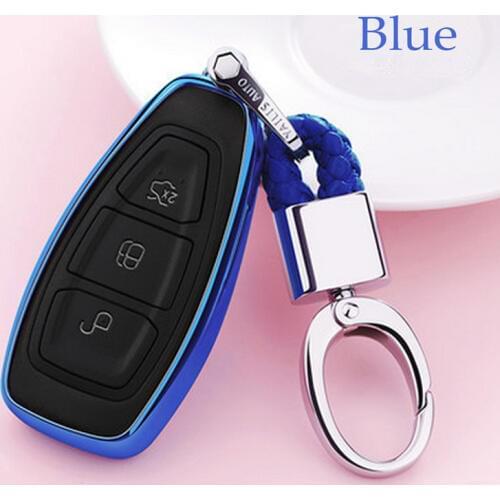2019 New TPU Car Key Cover Case For FORD C-MAX FOCUS RS ST Fiesta Hatch Soft TPU Car Shell Styling Key Shell Protection keychain