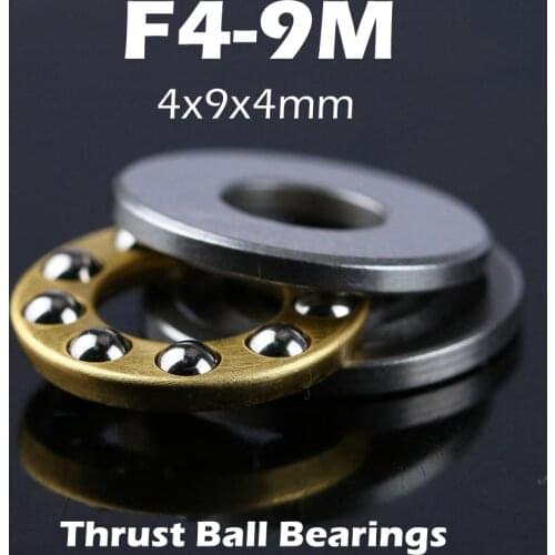 4x9x4 mm Thrust Ball Bearings F4-9 Axial F4-9M Plane Miniature 4*9*4 Free shipping Steel or brass cage Wholesale