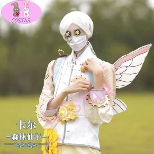 Anime! Identity V Aesop Carl Okuribito Forest Fairy Role Play Uniform Cosplay Costume Halloween Carnival Party Outfit Men NEW