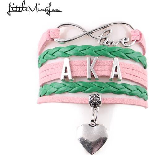 Infinity love AKA Women Bracelet Stacks heart Charm wrap bracelets & bangles for Women men leather braid jewelry accessories