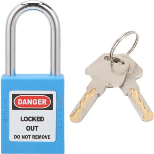 Cerradura inteligente deurklink 1.5in Safety Padlocks Steel Beam Insulated Lock with 2 Keys for Industry Machine Manufacturing