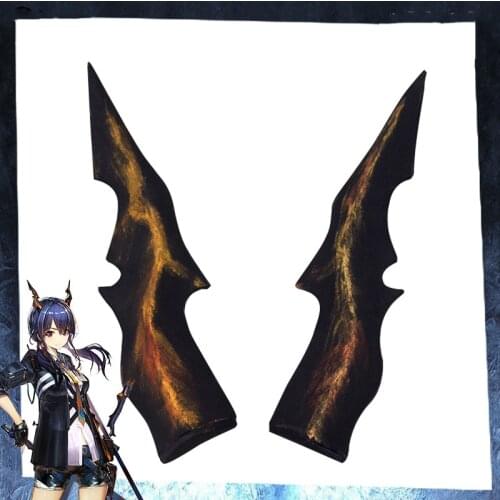 Game Arknights Chen Cosplay Horns Dragon Horns Head Clip Headwear Hairwear Cosplay Props Accessories Hair Clip for Anime Show