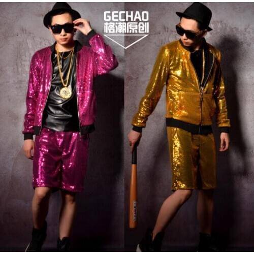 Gpld red sequins jacket men clothes mens jackets and coats singer stage jaqueta masculina chaqueta hombre casaco masculino dance