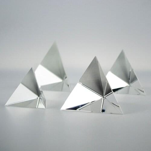 Crystal Pyramid Rainbow Prism Optical Glass Pyramid Egyptian Crystal Glass Pyramid Prism Rainbow Science Ornaments