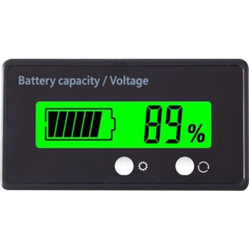 6-63V DC Lead Acid Lithium Battery Capacity Indicator Car Motorcycle Digital Voltmeter Voltage Tester Meter Tool