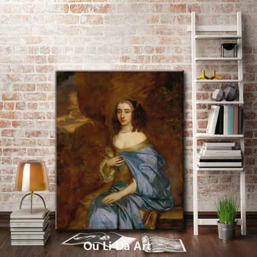 Classical court figures dame portrait palace scenery oil paintings canvas printing printed on canvas wall art decoration picture
