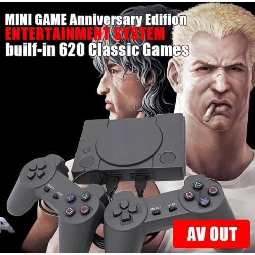 Video Game Console Build in 620 Games Support AV Out 8 Bit Retro Video Console Dual Gamepad Support 2 Gaming Player Retro Game