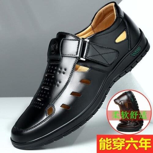 Leather Shoes Summer Leather Sandals Mens Shoes Casual Zapatillas Hombre Chaussure Homme