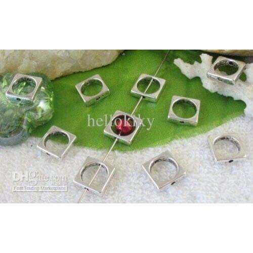 420PCS Tibetan silver square bead frame spacers A10939