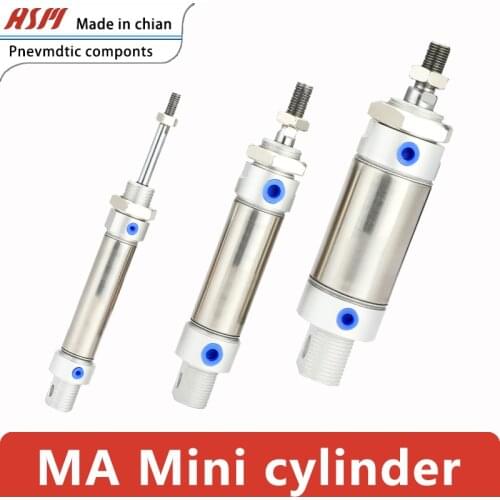 MA16/20/25/32/40 Series Stainless Steel Magnetic Ring 25-500Mm Stroke Double Acting Small Mini Pneumatic Air Cylinder