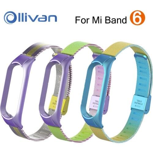 Mi Band 6 Metal Wristband For Xiaomi Mi Band 6 NFC Global Version Bracelet Replace Strap Miband 6 Mi6 Stainless Steel Wriststrap