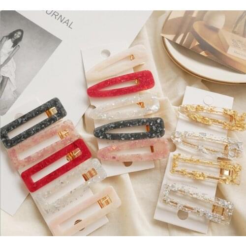 Fashion Super Dream Magic Hair Clips Vintage Hollow Geometric Acrylic Liu Hai Clip Hairpin Clips Hair Accessories Headwear